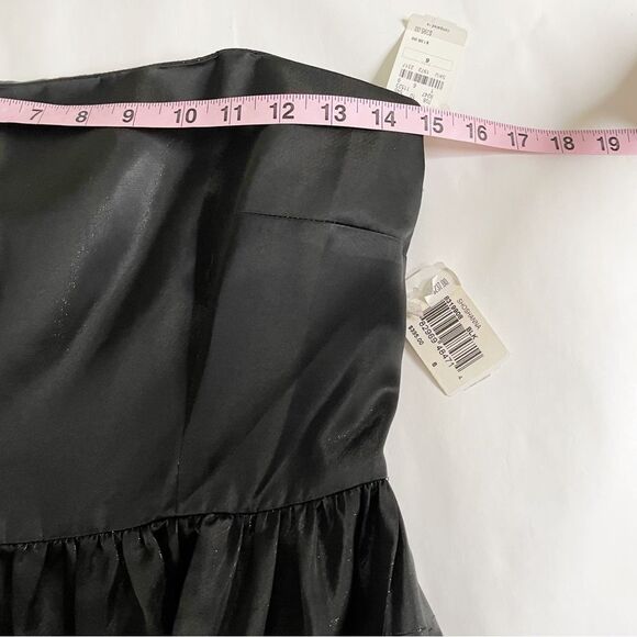 NWT Shoshanna coctail black mettalic strapless mini fit flare Dress… - Picture 7 of 14